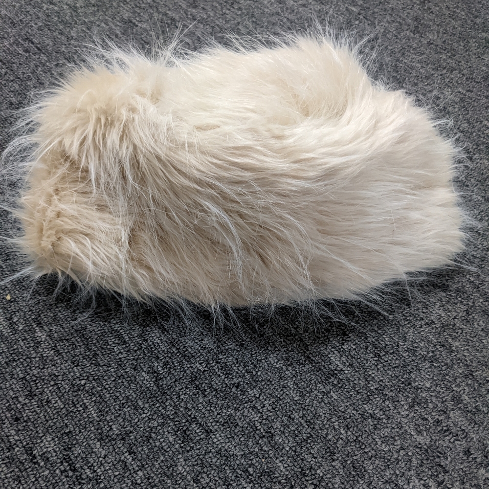 Vegan fur Russian hat cap ushanka blush pink